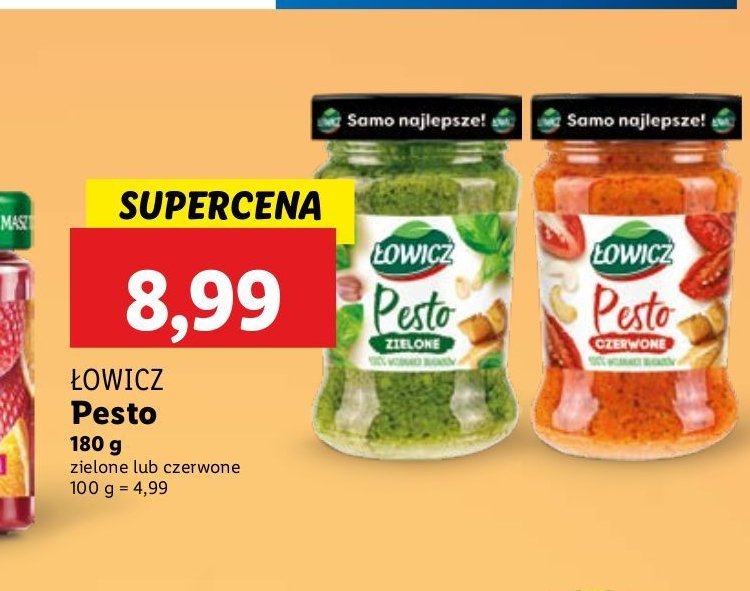 Pesto zielone Łowicz promocja w Lidl