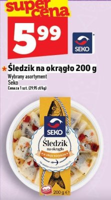 Śledzie na okrągło 200 g Seko promocja w TOPAZ