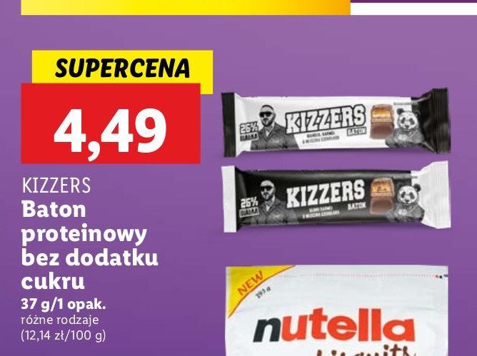 Baton wanilia karmel i mleczna czekolada Kizzers promocja