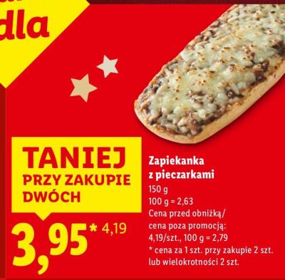 Zapiekanka z pieczarkami promocja w Lidl