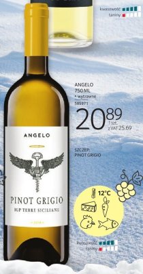 Wino białe ANGELO PINOT GRIGIO promocja w Selgros