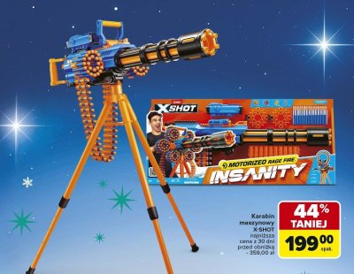 Karabin maszynowy X-SHOT INSANITY MOTORIZED RAGE FIRE promocja w Carrefour