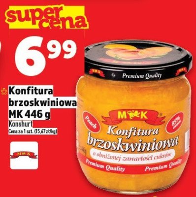 Konfitura brzoskwiniowa MK 446 g promocja w TOPAZ