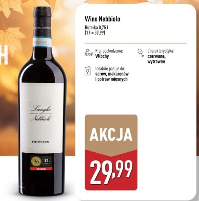Wino Nebbiolo promocja w Aldi