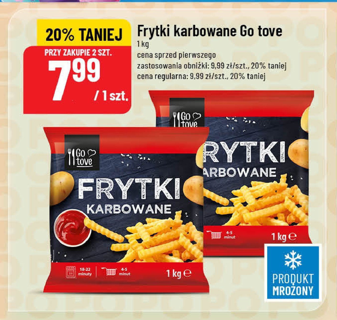 Frytki karbowane Gotove promocja
