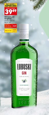 Gin Original 37,5%, 700 ml Lubuski promocja w Biedronka