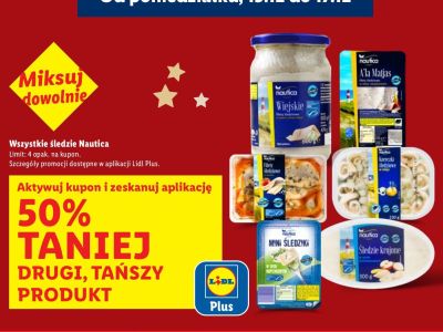 Wszystkie śledzie Nautica drugi -50% promocja w Lidl