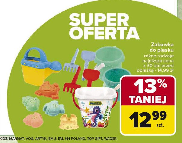 Zabawki do piasku Wader promocja w Carrefour