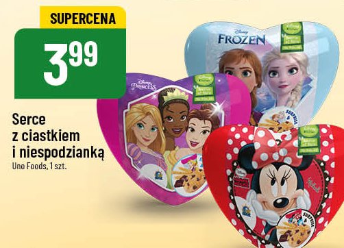 Serce z niespodzianką frozen Uno foods promocja