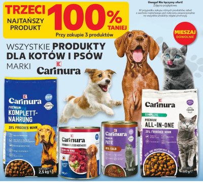 Wszystkie produkty dla kotów i psów Carinura trzeci -100% taniej promocja w Kaufland