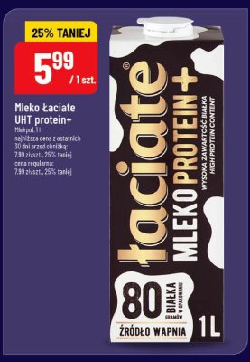 Mleko Łaciate UHT protein+ Mlekovita 1l promocja w POLOmarket