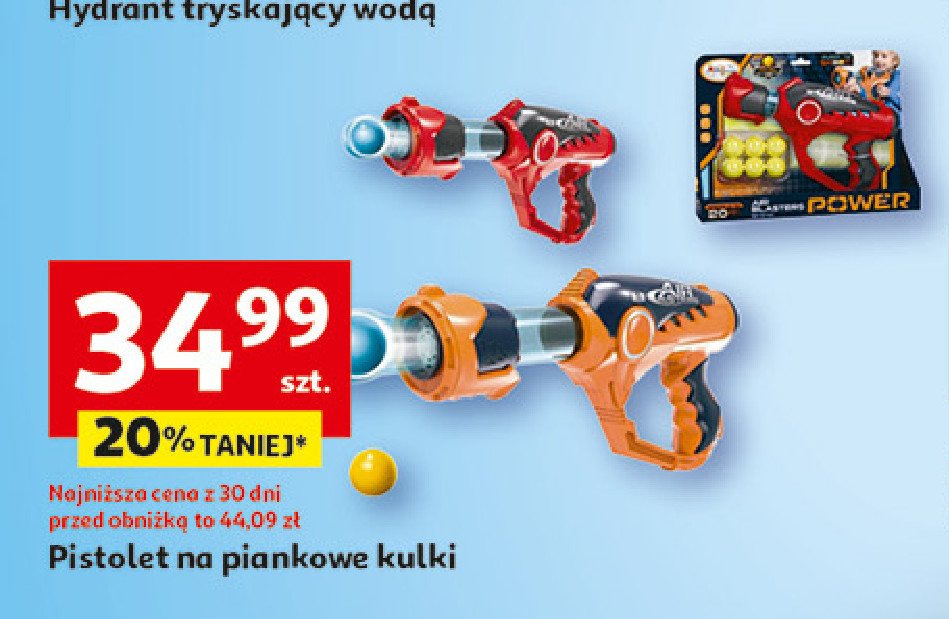 Pistolet na piankowe pociski promocja w Auchan