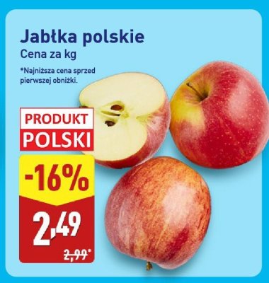 Jabłka polskie Carrefour targ świeżości promocja w Aldi