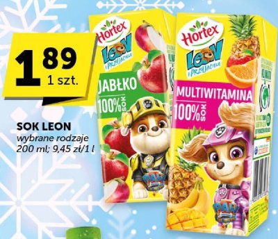 Sok Leon Hortex wybrane rodzaje promocja w Groszek