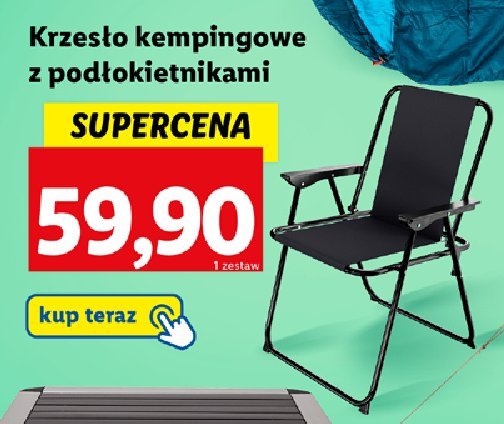 Krzes艂o kempingowe z pod艂okietnikami promocja