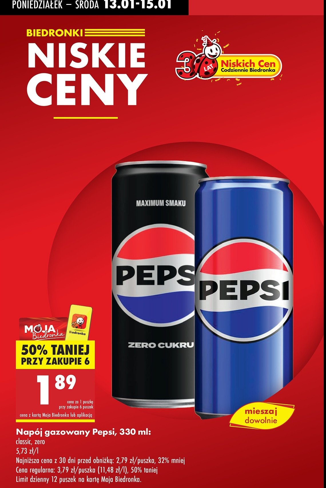 Napój Pepsi max promocja w Biedronka