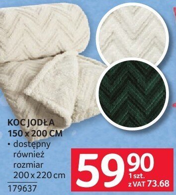Koc Jodełka 150 x 200 cm promocja w Selgros