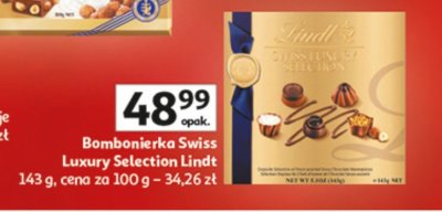 Bombonierka Swiss Luxury Selection Lindt promocja w Auchan