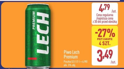 Piwo Lech Premium puszka 0,5 l promocja w Aldi
