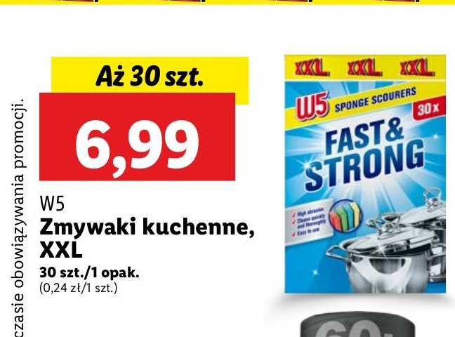 Zmywaki kuchenne fast & strong W5 promocja w Lidl