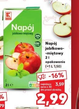 Nap贸j jab艂kowo-mi臋towy K-classic promocja