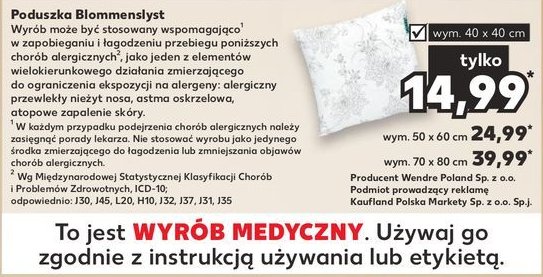 Poduszka blommenlyst 70 x 80 cm promocja