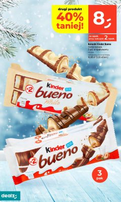 Batoniki Kinder Bueno różne rodzaje 3 szt. w opakowaniu promocja w Dealz