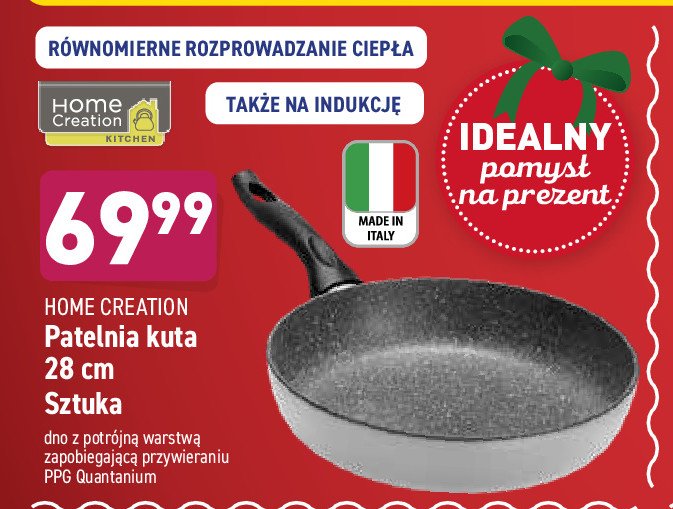 Patelnia kuta aluminiowa 28 cm Home creation promocja