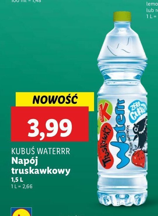 Woda truskawkowa Kubuś waterrr promocja