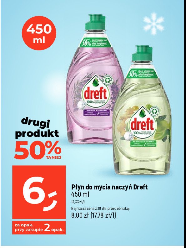 P艂yn do mycia naczy艅 Dreft promocja