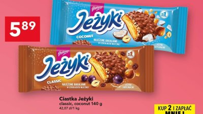 Ciastka Jeżyki classic 140 g promocja w LEWIATAN