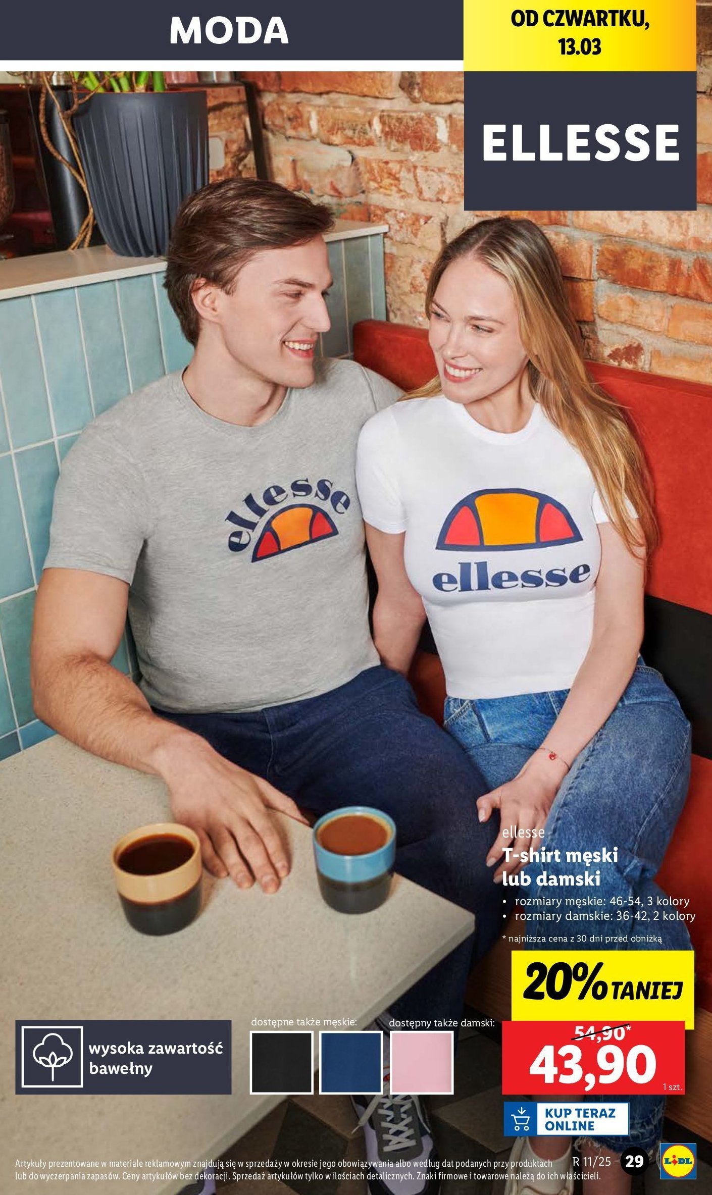 T-shirt męski 46-54 ELLESSE promocja