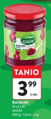 Buraczki O LA LA! wiórki promocja w Intermarche