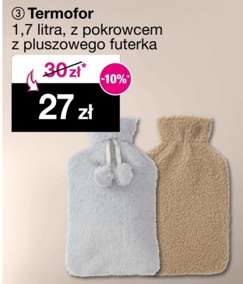 Termofor z pokrowcem z pluszowego futerka promocja w Woolworth