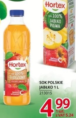 Sok Polskie Jabłko Hortex 1L promocja w Selgros