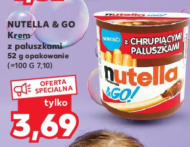 Krem czekoladowo-orzechowy z paluszkami Nutella &go! promocja