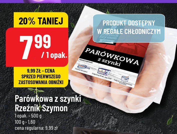 Parówkowa z szynki Rzeźnik szymon poleca promocja