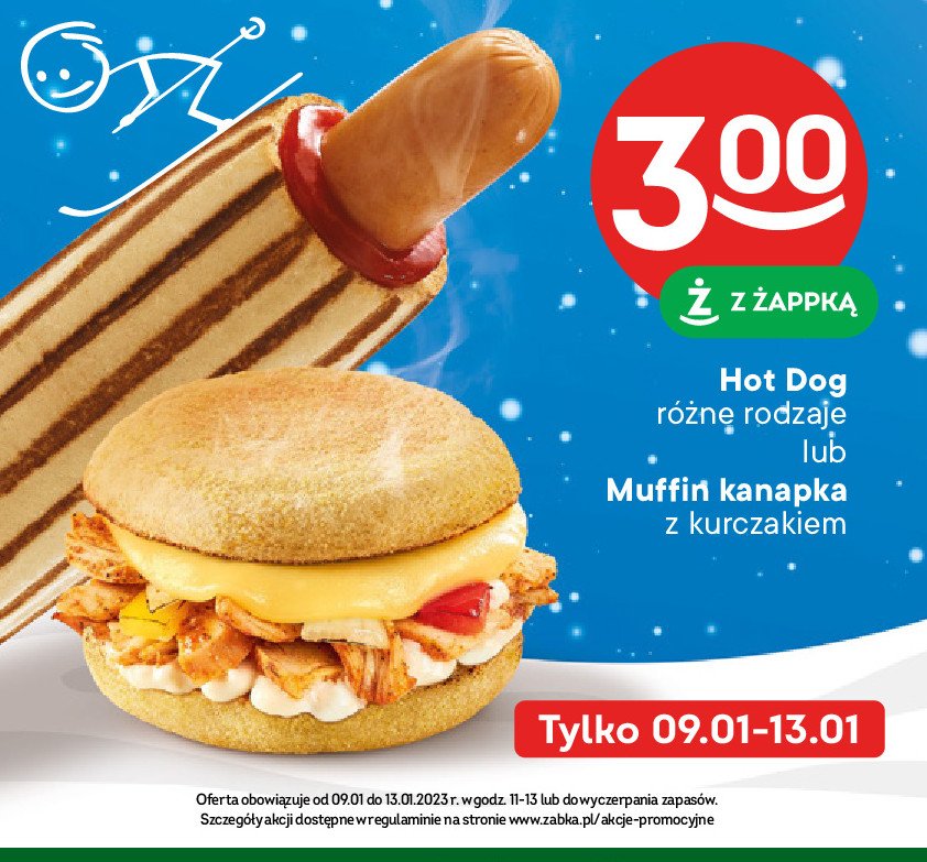 Duża buła z kurczakiem Żabka cafe promocja
