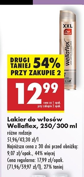 Lakier do włosów shiny hold Wellaflex promocja w Biedronka