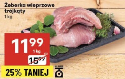 Żeberka wieprzowe trójkąty promocja w Delikatesy Centrum