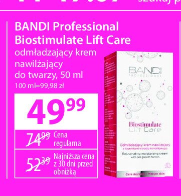 Odmładzający krem odżywczy Bandi biostimulate lift care promocja