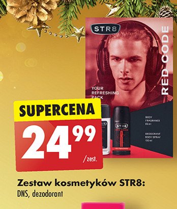 Zestaw w pudełku red code dezodorant 150 ml + dezodorant 75 ml Str8 zestaw promocja w Biedronka