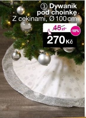 Dywanik pod choinkę z cekinami, Ø 100 cm promocja w Woolworth