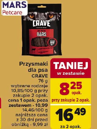 Przysmak dla psa z wołowiną Crave promocja