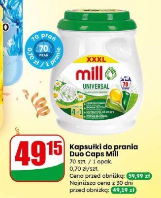 Kapsułki do prania Duo Caps Mill Universal promocja w Dino