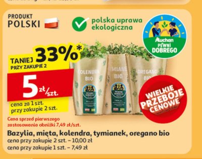 Kolendra bio Auchan pewni dobrego promocja