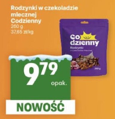 Rodzynki w czekoladzie mlecznej Codzienny promocja w Delikatesy Centrum