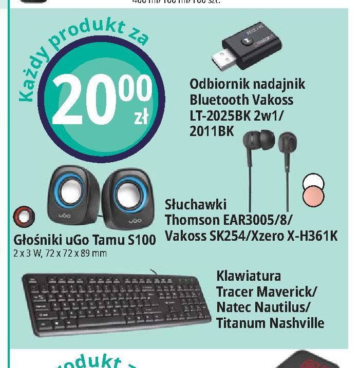 S艂uchawki douszne x-h361k Vakoss promocja