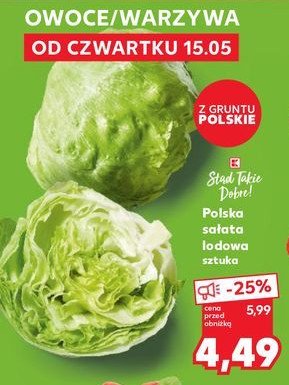 Sałata lodowa K-classic stąd takie dobre! promocja w Kaufland