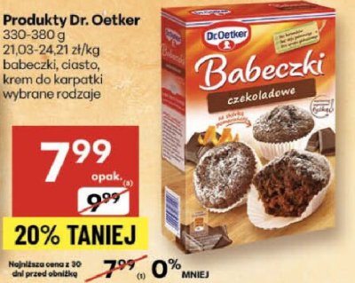 Mieszanka do pieczenia Dr. Oetker promocja w Delikatesy Centrum